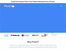 Tablet Screenshot of pluto7.com